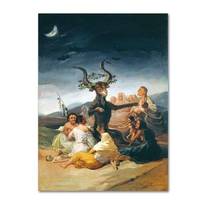 The Witches' Sabbath 1797-98 Artwork by Francisco Goya, 24 by 32-Inch Canvas Wall Art