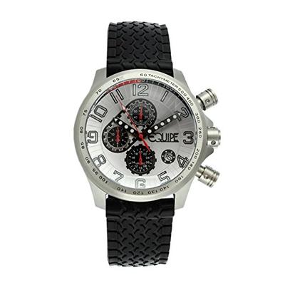 Equipe Hemi Men's Chronograph Strap Watch with Date, Silver/Silver, Standard
