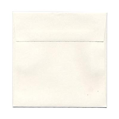 JAM PAPER 6 1/2 x 6 1/2 Metallic Invitation Envelopes - Cryogen White Stardream - 25/Pack