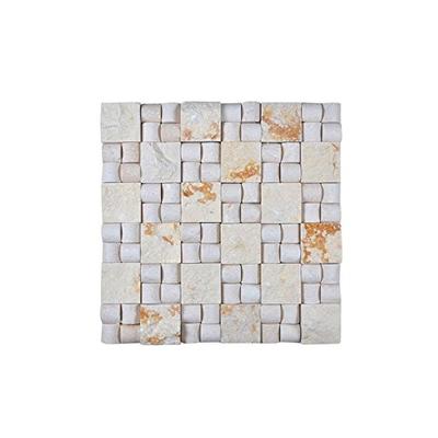 Legion Furniture MS-STONE07 Mosaic with Stone Wall Tile, Beige/Off White