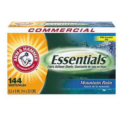 CDC14995 - Arm And Hammer Essentials Dryer Sheets, Mountain Rain