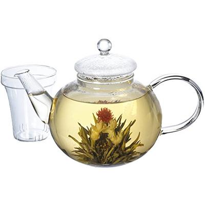 GROSCHE MONACO All Glass Hand Blown Teapot with Infuser 1250 ml 42 fl. oz Capacity