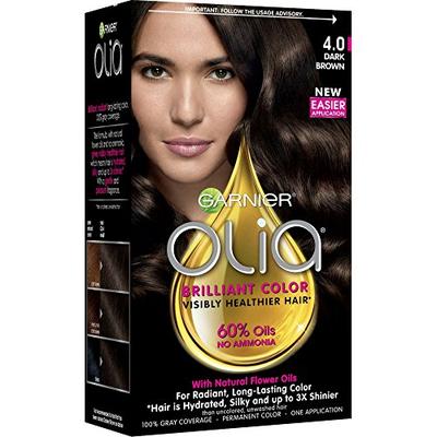 Garnier Olia Ammonia Free Hair Color [4.0] Dark Brown 1 ea (Pack of 3)