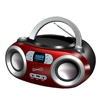 SuperSonic Portable Bluetooth Audio System, Red