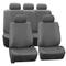 FH GROUP FH-PU007115 Deluxe Leatherette Full Set Seat Covers, Airbag compatible and Rear Split, Gray