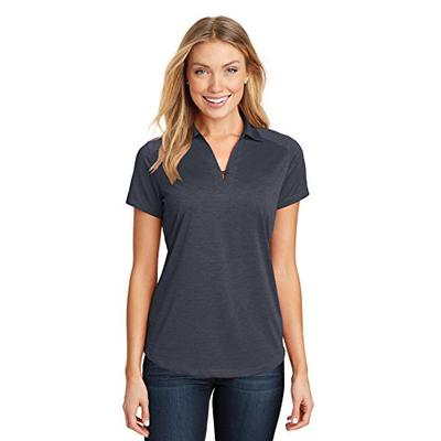 Port Authority Women's Digi Heather Performance Polo L574 Dark Grey Large