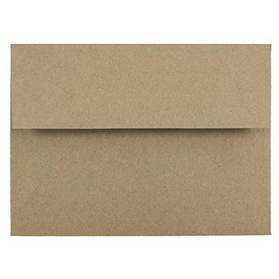 JAM PAPER A6 Premium Invitation Envelopes - 4 3/4 x 6 1/2 - Brown Kraft Paper Bag - Bulk 250/Box
