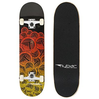 Flybar 31" x 8" Complete Beginner Skateboards 7 Ply Maple Wood Board Pre Built - 7 Designs Available