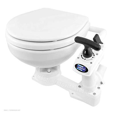 Jabsco 29090-5000 Twist n' Lock, Manual Marine Toilet, Compact Bowl