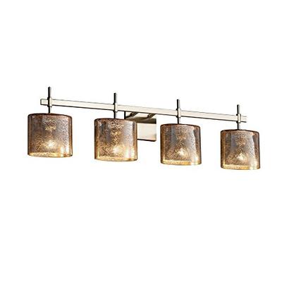 Justice Design Group Lighting FSN-8414-30-OPAL-NCKL Justice Design Group - Fusion - Union 4-Light Ba