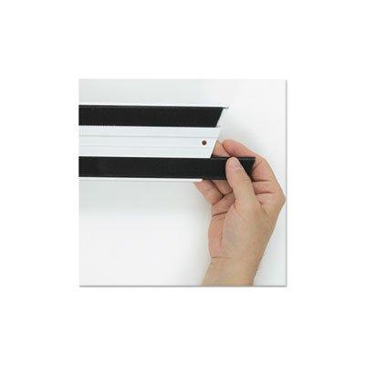 Rubbermaid Commercial Hook & Loop Replacement Strips, 1 1/10w x 18l, Black