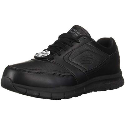 Skechers for Work Men's Nampa Food Service Shoe,Black PU,7.5 M US