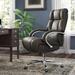Darby Home Co Adrianna Executive Chair Upholstered/Metal in Gray/Black/Brown | 46.25 H x 28 W x 33 D in | Wayfair CDA0BCB2D05A418489A21B3284C51A05