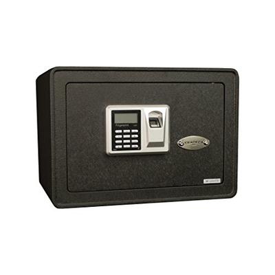 Tracker Safe Security Safe With Biometric Lock & Keyed Lock 10"W x 10"D x 14-1/8"H Black