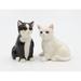 Cosmos Gifts Cat Salt & Pepper Shaker Set China in Black/White | 2.875 H x 2.875 W in | Wayfair 20759