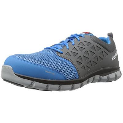 Reebok Work Men's Sublite Cushion Work RB4040 Industrial and Construction Shoe, Blue/Grey, 12 W US