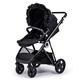 For-Your-Little-One Pelzkapuze für Kinderwagen, kompatibel mit Brevi, Schwarz