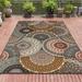 Black 96 x 0.18 in Area Rug - World Menagerie Cales Bohemian Medallion Non-Slip Washable Indoor Outdoor Area Rug Nylon | 96 W x 0.18 D in | Wayfair