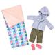 Our Generation – Camping Outfit – Schlafsack-Accessoire – 46 cm Puppenkleidung – Rollenspiel – Spielzeug für Kinder ab 3 Jahren – Spaß beim Campen
