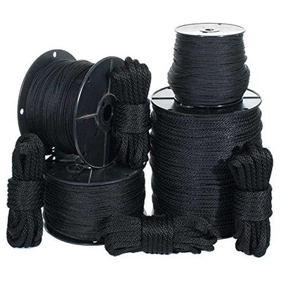 Golberg Solid Braid Black Nylon Rope 1/8-inch, 3/16-inch, 1/4-inch, 5/16-inch, 3/8-inch, 1/2-inch -