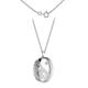 Tuscany Silver Women's Sterling Silver 20mm Oval Footprint Locket on Curb Chain of 46cm/18"