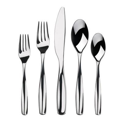 Gourmet Settings "Vault" 20-Piece 18-0 Chrome Stainless Steel, polished finish Flatware Set, Service