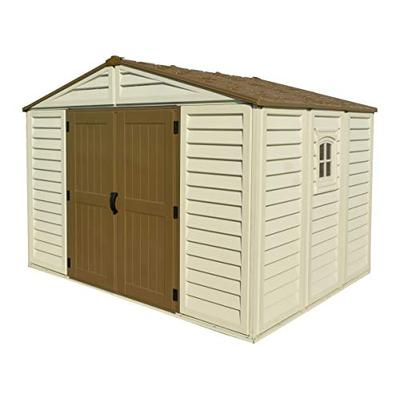 Woodbridge Plus 10.5 Ft. x 8 Ft. Vinyl Garden Storage Shed | Made of Fire Retardant PVC Resin, All-W