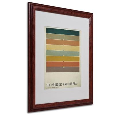 The Princess and The Pea Artwork by Christian Jackson in Wood Frame, 16 by 20-Inch