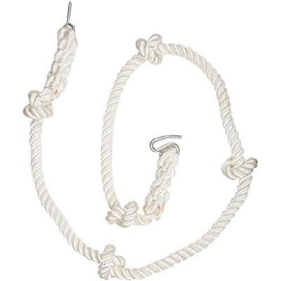 Swing Set Stuff 3/4" Knotted Climbing Rope (White) with SSS Logo Sticker