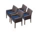 4 Venice Dining Chairs w/ Arms in Navy - TK Classics Tkc099B-Dc-2X-C-Navy