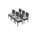 6 Barbados Armless Dining Chairs in Grey - TK Classics Barbados-Tkc090B-Adc-3X-C-Grey
