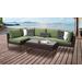 Amalfi 6 Piece Outdoor Wicker Patio Furniture Set 06q in Cilantro - TK Classics Amalfi-06Q-Brn-Cilantro