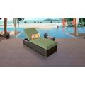 Barbados Chaise Outdoor Wicker Patio Furniture w/ Side Table in Cilantro - TK Classics Barbados-1X-St-Cilantro