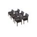 6 Belle Dining Chairs w/ Arms in Black - TK Classics Belle-Tkc097B-Dc-3X-C-Black