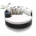 Newport Circular Sun Bed - Outdoor Wicker Patio Furniture in Sail White - TK Classics Newport-White