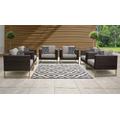 Amalfi 6 Piece Outdoor Wicker Patio Furniture Set 06w in Beige - TK Classics Amalfi-06W-Gld