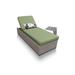 Oasis Chaise Outdoor Wicker Patio Furniture w/ Side Table in Cilantro - TK Classics Oasis-1X-St-Cilantro