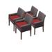 4 Venice Dining Chairs w/ Arms in Terracotta - TK Classics Tkc099B-Dc-2X-C-Terracotta