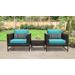 Amalfi 3 Piece Outdoor Wicker Patio Furniture Set 03a in Aruba - TK Classics Amalfi-03A-Brn-Aruba
