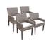 4 Oasis Dining Chairs w/ Arms in Sail White - TK Classics Tkc297B-Dc-2X-C-White