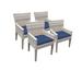 4 Fairmont Dining Chairs w/ Arms in Navy - TK Classics Tkc245B-Dc-2X-C-Navy