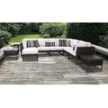 Amalfi 9 Piece Outdoor Wicker Patio Furniture Set 9b in Sail White - TK Classics Amalfi-09B-Brn-White