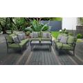 Lexington 7 Piece Outdoor Aluminum Patio Furniture Set 07e in Cilantro - TK Classics Lexington-07E-Cilantro