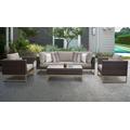 Amalfi 6 Piece Outdoor Wicker Patio Furniture Set 06r in Beige - TK Classics Amalfi-06R-Gld