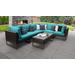 Amalfi 7 Piece Outdoor Wicker Patio Furniture Set 07b in Aruba - TK Classics Amalfi-07B-Brn-Aruba