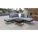 Amalfi 6 Piece Outdoor Wicker Patio Furniture Set 06b in Spa - TK Classics Amalfi-06B-Gld-Spa