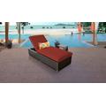 Barbados Chaise Outdoor Wicker Patio Furniture w/ Side Table in Terracotta - TK Classics Barbados-1X-St-Terracotta