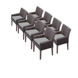 8 Venice Dining Chairs w/ Arms in Grey - TK Classics Tkc099B-Dc-4X-C-Grey