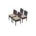 4 Barbados Armless Dining Chairs in Wheat - TK Classics Barbados-Tkc090B-Adc-2X-C