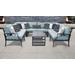 Lexington 9 Piece Outdoor Aluminum Patio Furniture Set 09c in Spa - TK Classics Lexington-09C-Spa